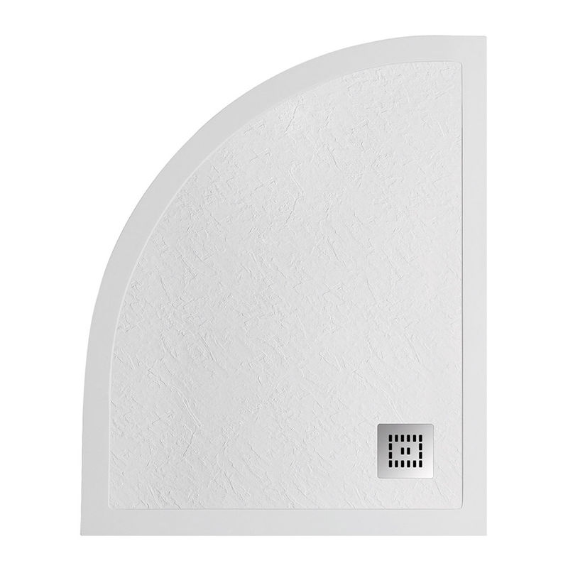 Душевой поддон BelBagno UNO TRAY-MR-UNO-RH-120/80-550-35-W-R-CR из искусственного мрамора с сифоном
