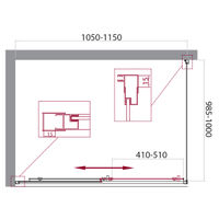 Душевой уголок BelBagno UNIQUE-AH-1-100/115-100-C-Cr — 6