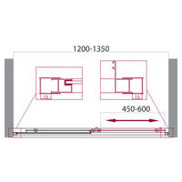 Душевая дверь BelBagno UNIQUE-BF-1-120/135-P-Cr — 8
