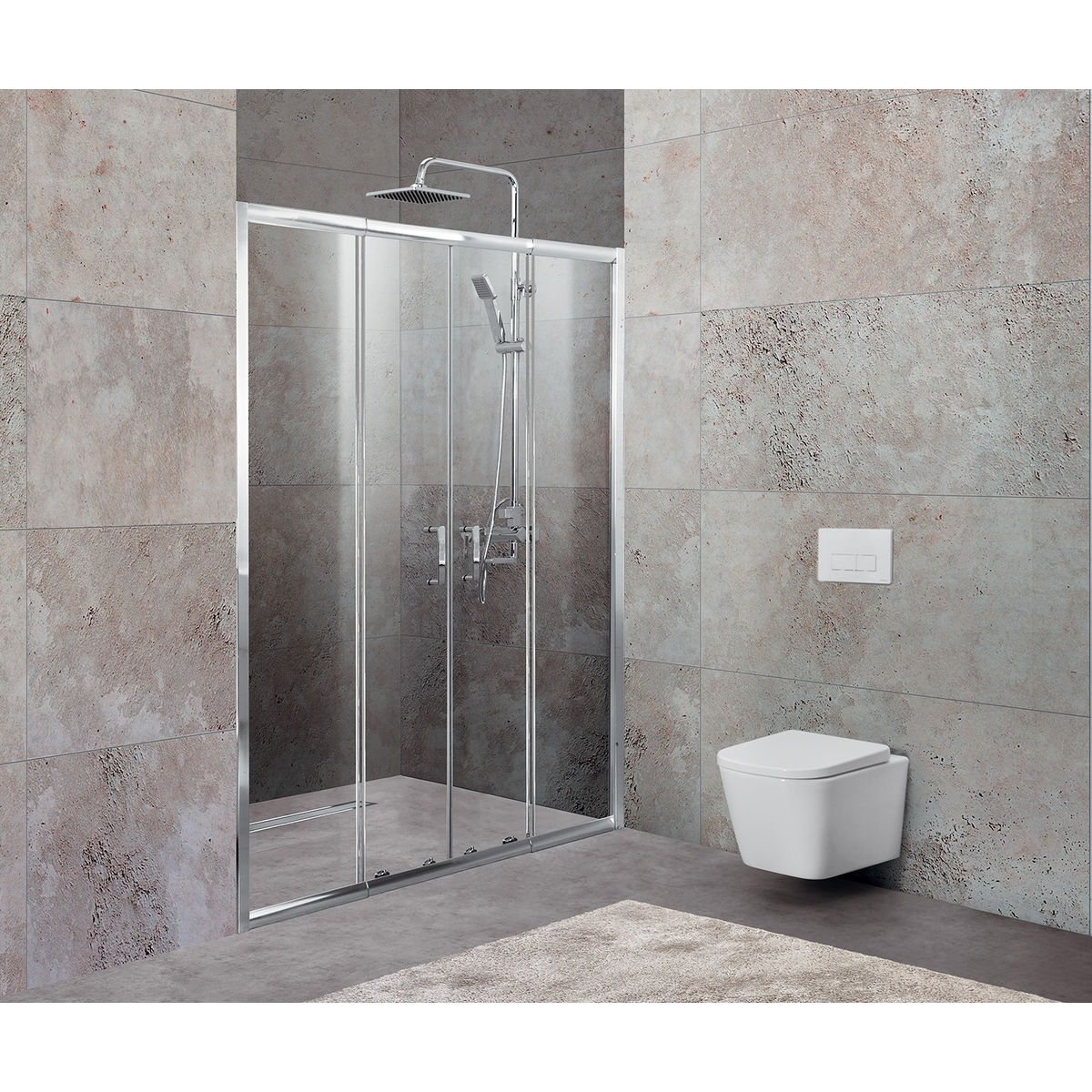Душевая дверь BelBagno UNIQUE-BF-2-170/200-C-Cr