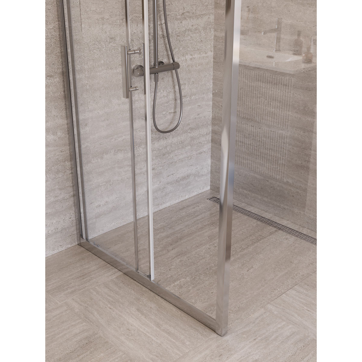 Душевой уголок BelBagno UNO-195-A-1-100-C-Cr