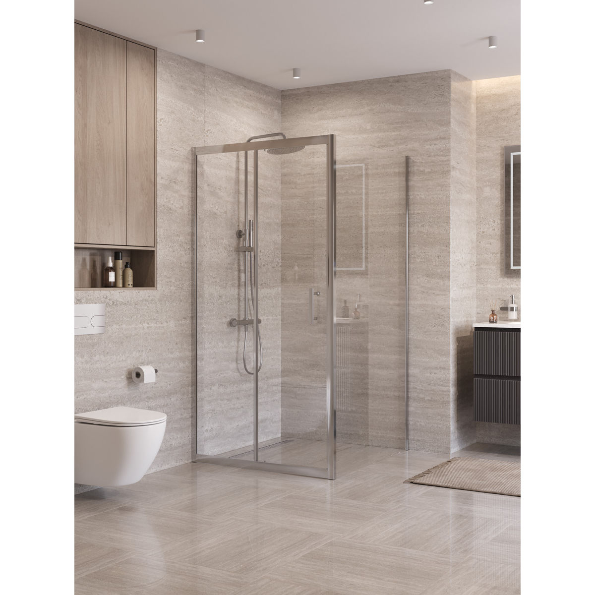 Душевой уголок BelBagno UNO-195-A-1-100-C-Cr