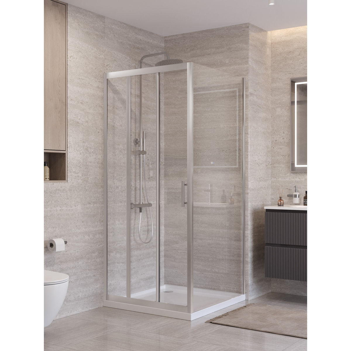 Душевой уголок BelBagno UNO-195-AF-31-90-C-IN