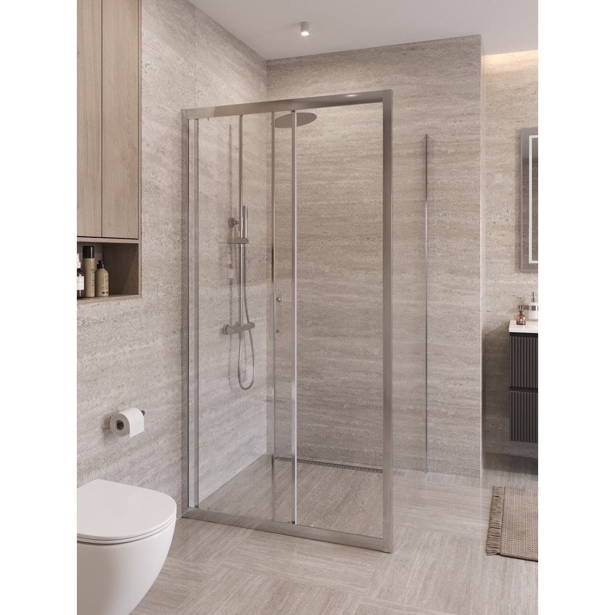 Душевой уголок BelBagno UNO-195-AH-1-100/90-C-Cr