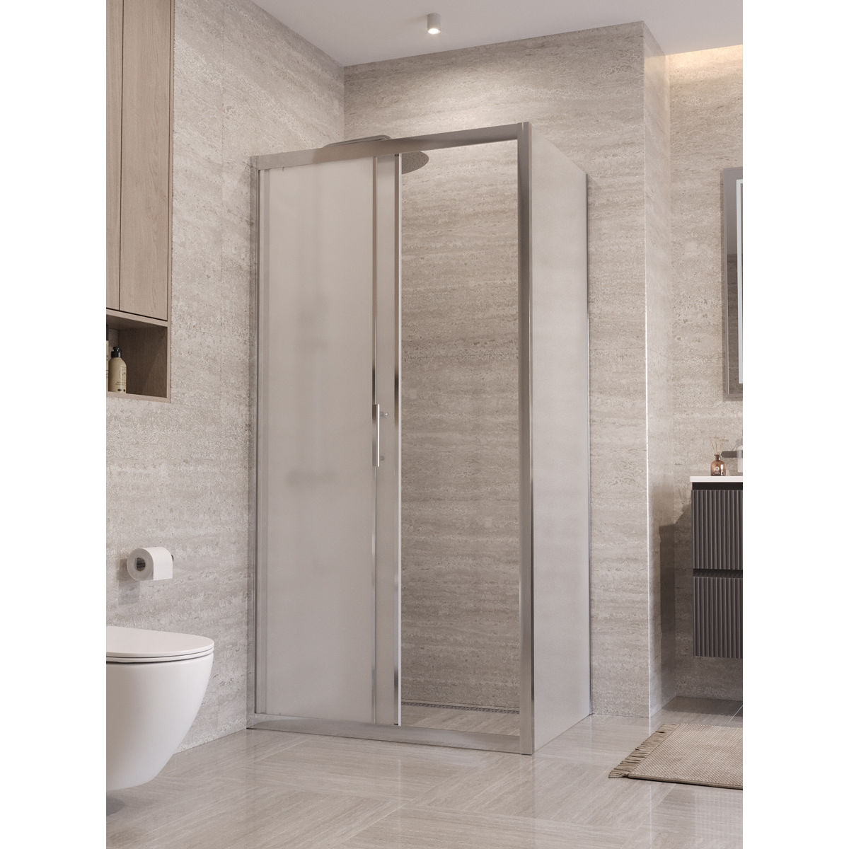 Душевой уголок BelBagno UNO-195-AH-1-100/90-P-Cr