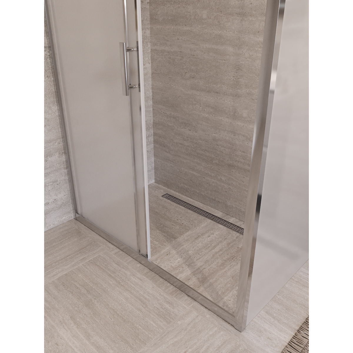 Душевой уголок BelBagno UNO-195-AH-1-100/90-P-Cr