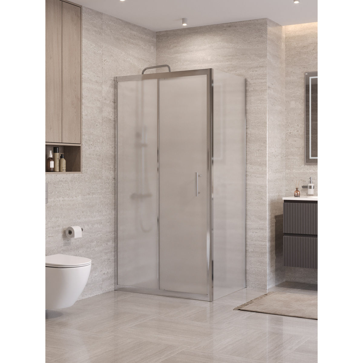 Душевой уголок BelBagno UNO-195-AH-1-100/90-P-Cr