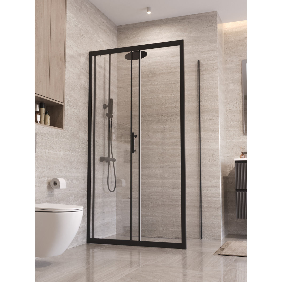 Душевой уголок BelBagno UNO-195-AH-1-110/70-C-NERO