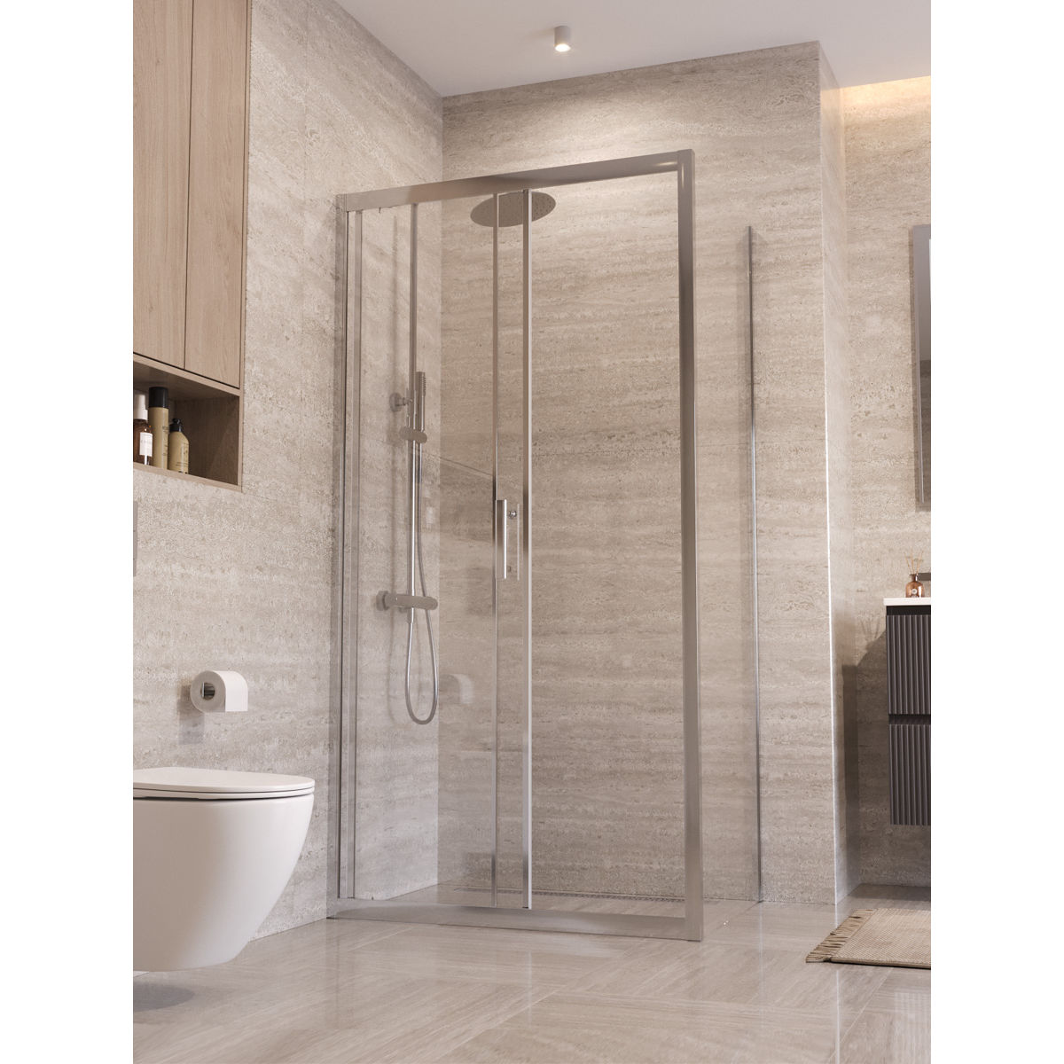 Душевой уголок BelBagno UNO-195-AH-1-110/80-C-Cr