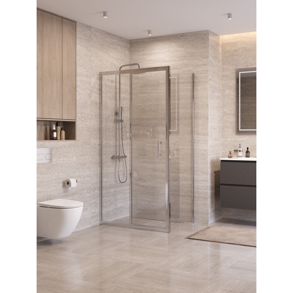 Душевой уголок BelBagno UNO-195-AH-1-110/90-C-Cr