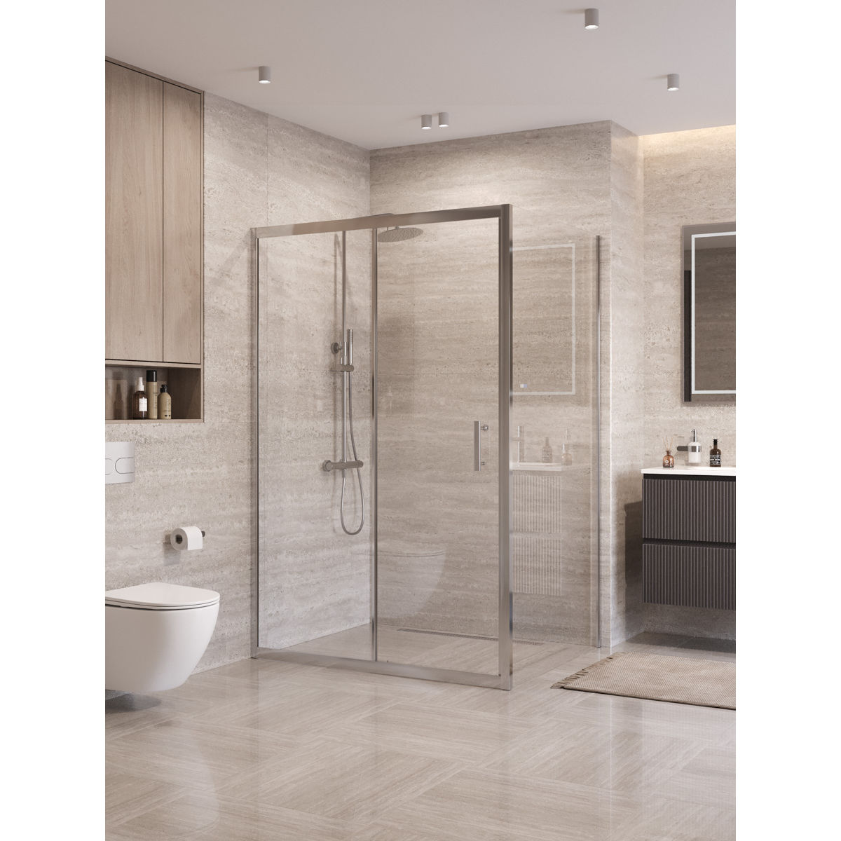 Душевой уголок BelBagno UNO-195-AH-1-120/100-C-Cr