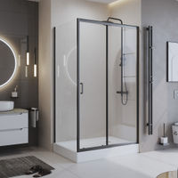 Душевой уголок BelBagno UNO-195-AH-1-120/80-C-NERO — 1