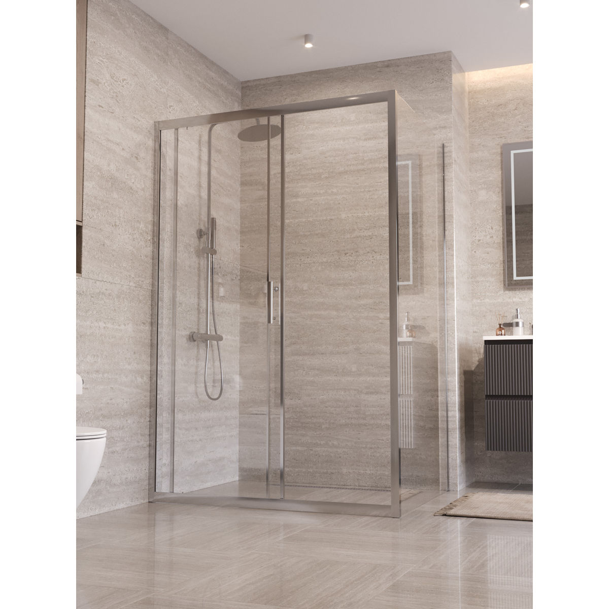 Душевой уголок BelBagno UNO-195-AH-1-130/90-C-Cr