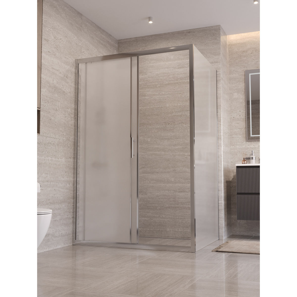 Душевой уголок BelBagno UNO-195-AH-1-130/90-P-Cr