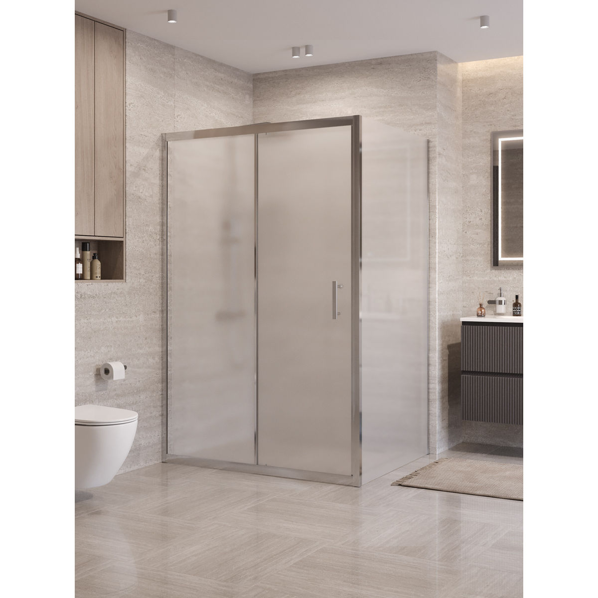 Душевой уголок BelBagno UNO-195-AH-1-130/90-P-Cr