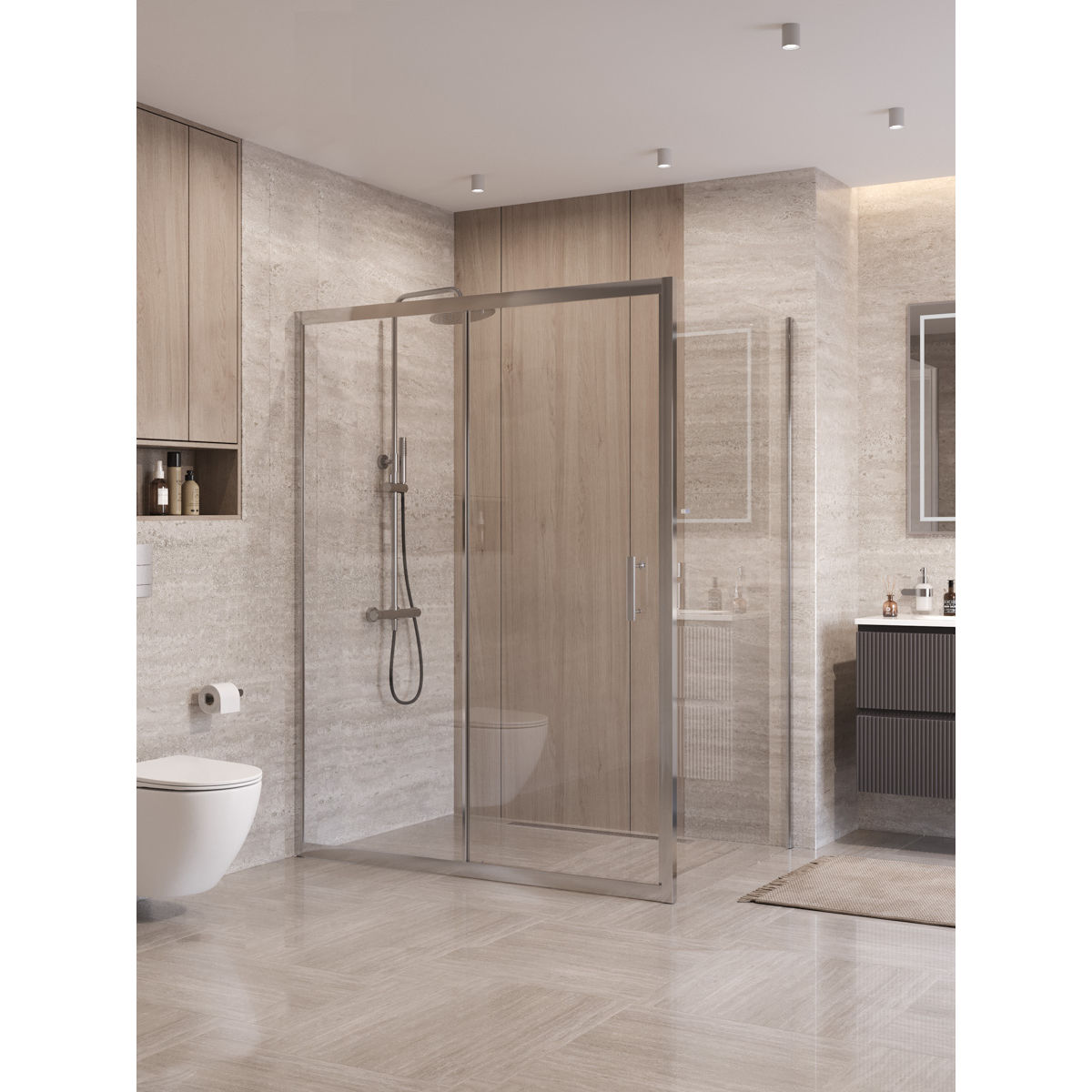 Душевой уголок BelBagno UNO-195-AH-1-150/90-C-Cr
