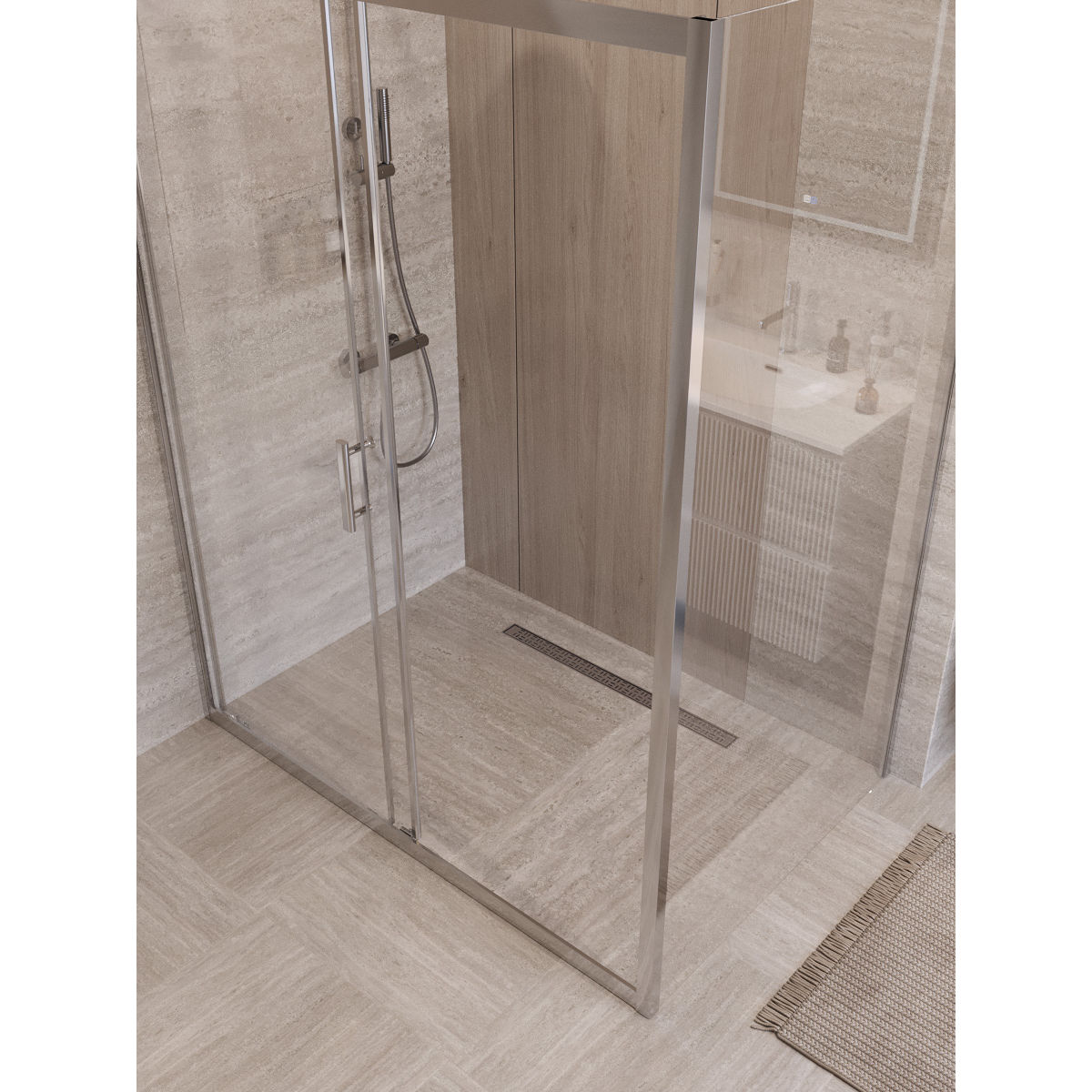 Душевой уголок BelBagno UNO-195-AH-1-160/90-C-Cr
