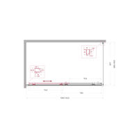 Душевой уголок BelBagno UNO-195-AH-1-160/90-P-Cr — 6