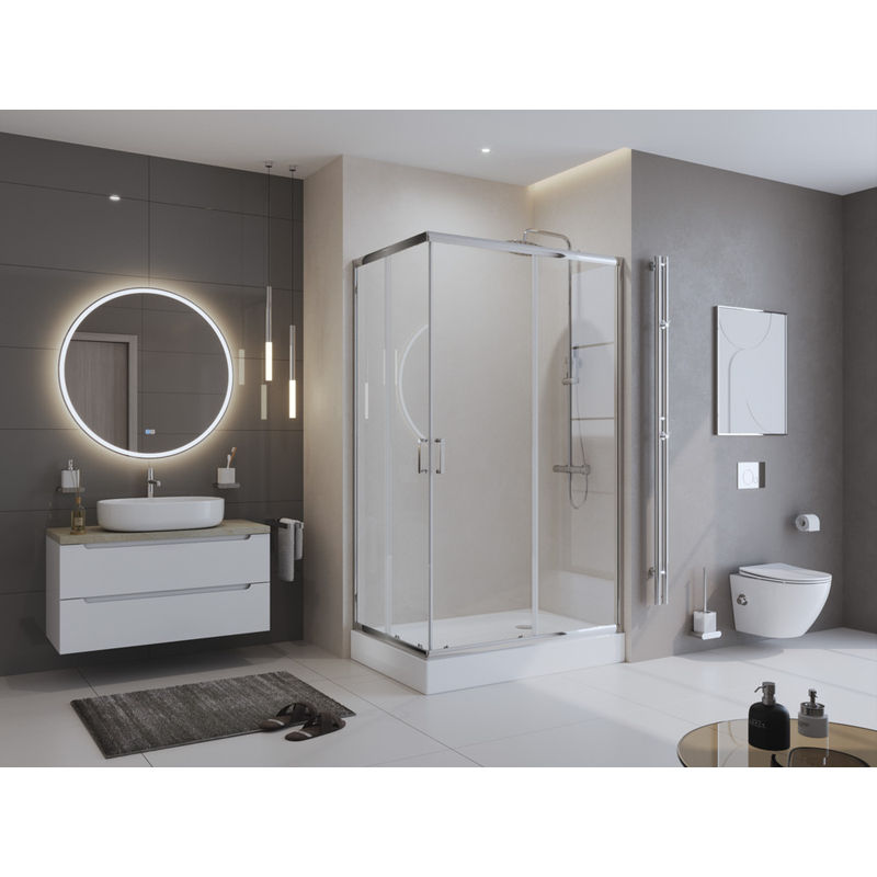 Душевой уголок BelBagno UNO-195-AH-2-100/80-C-Cr