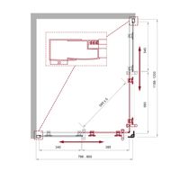 Душевой уголок BelBagno UNO-195-AH-2-120/80-P-Cr — 6