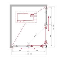 Душевой уголок BelBagno UNO-195-AH-2-120/90-P-NERO — 3