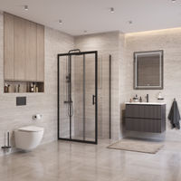 Душевой уголок BelBagno UNO-195-AHF-31-100/70-C-NERO — 3