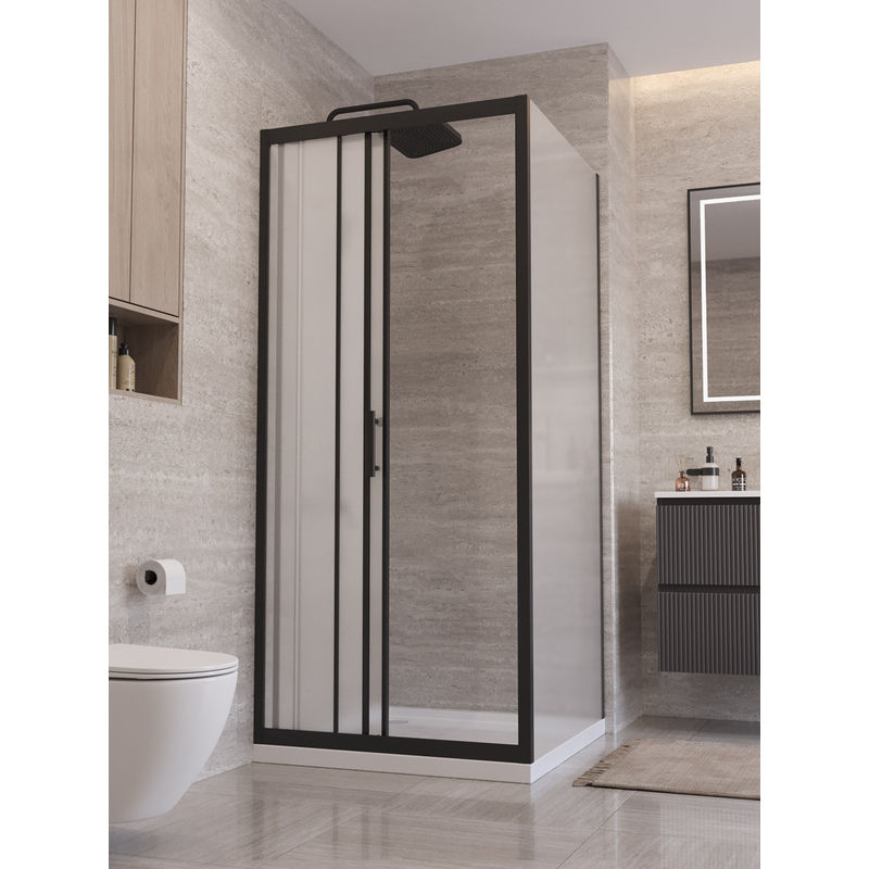 Душевой уголок BelBagno UNO-195-AHF-31-100/90-P-NERO