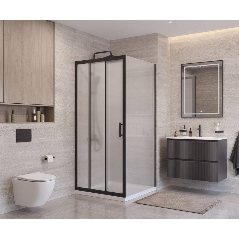 Душевой уголок BelBagno UNO-195-AHF-31-100/90-P-NERO