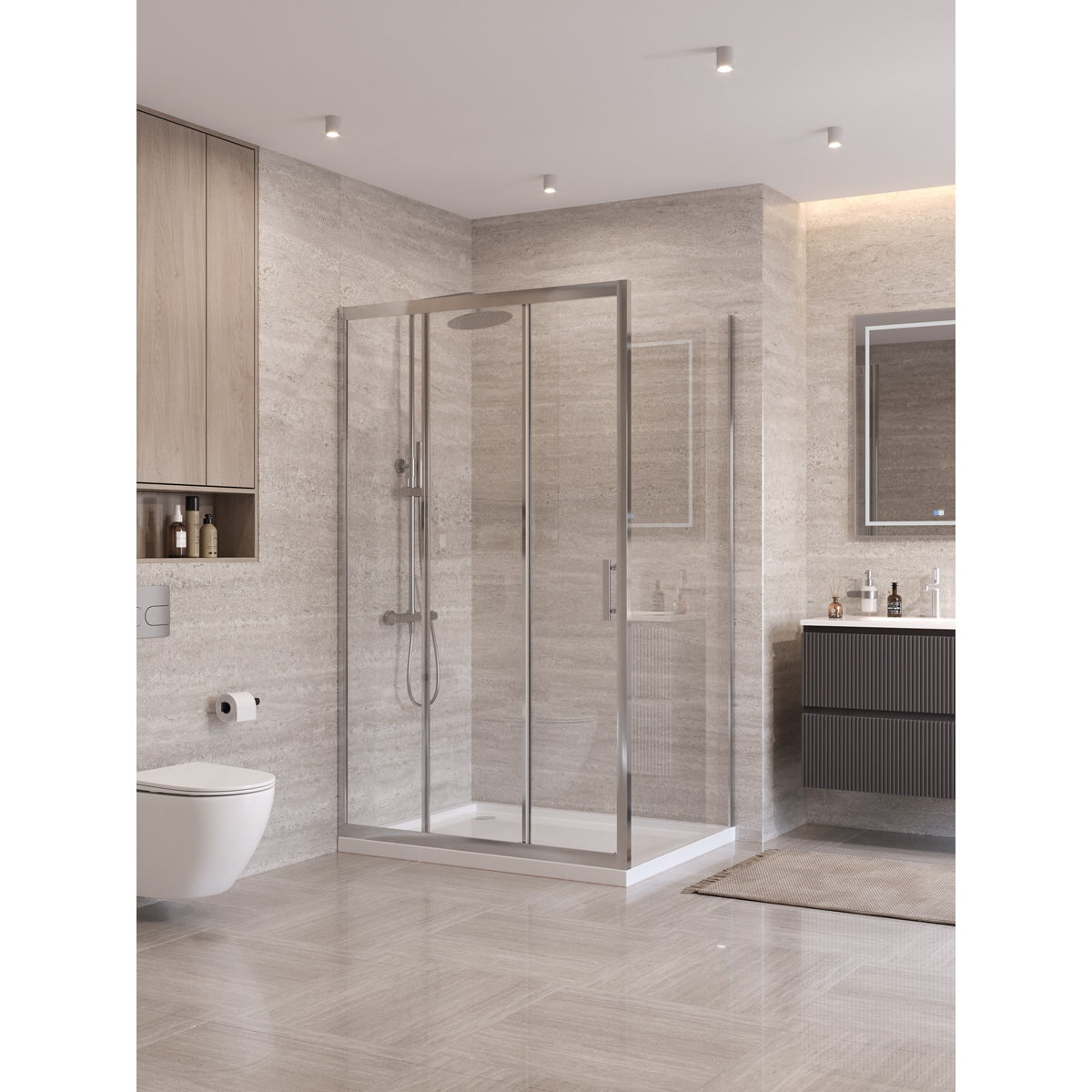Душевой уголок BelBagno UNO-195-AHF-31-110/90-C-Cr