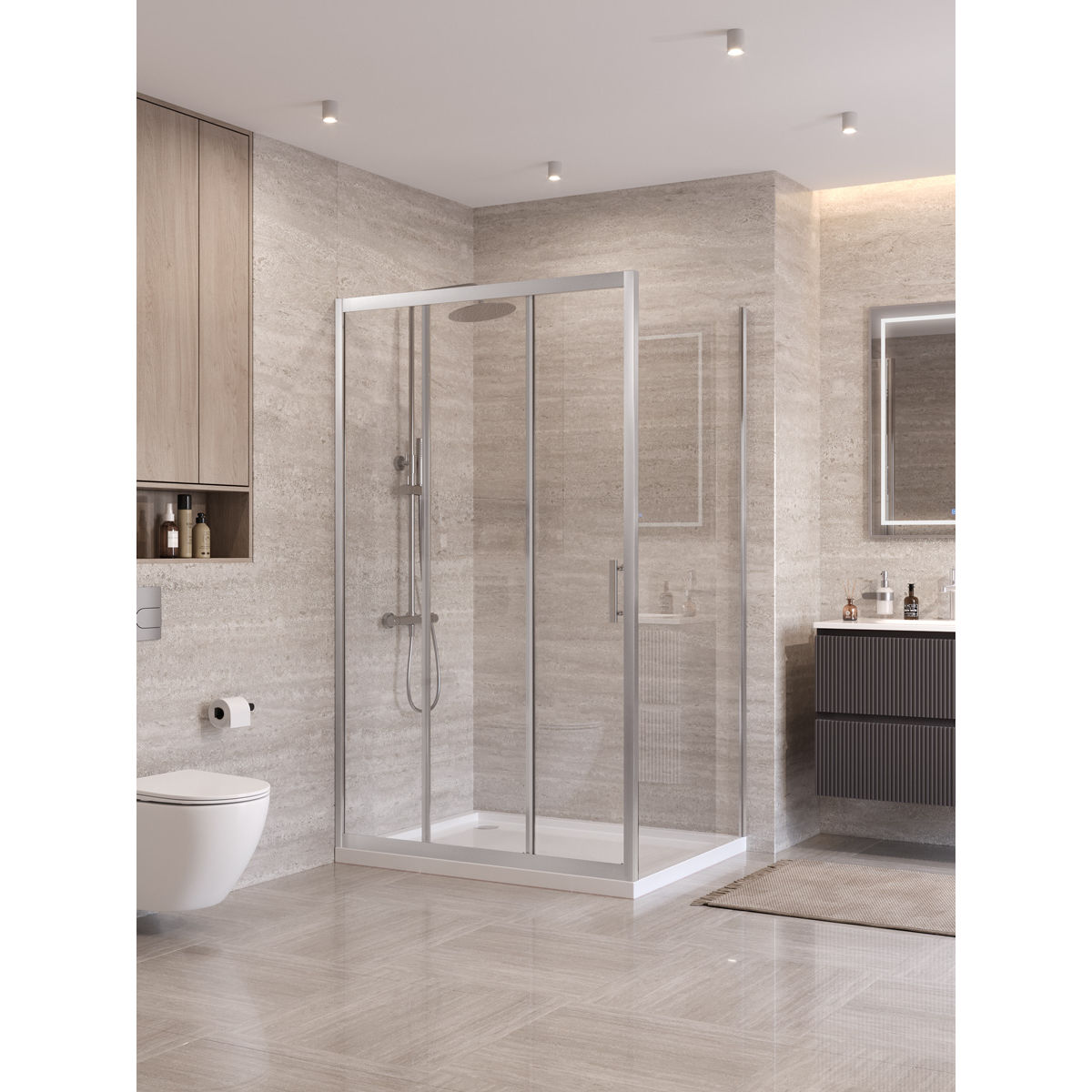 Душевой уголок BelBagno UNO-195-AHF-31-120/90-C-IN