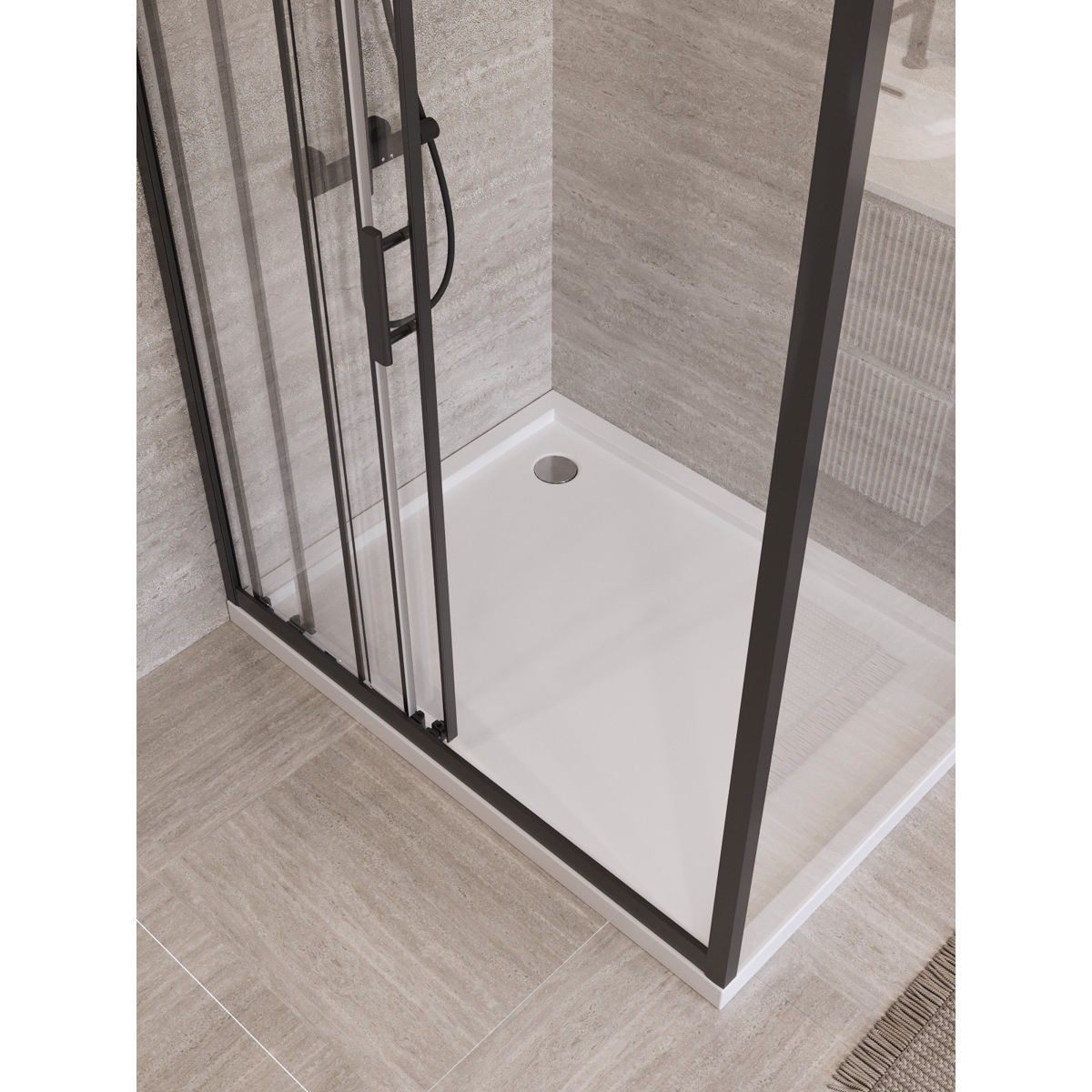 Душевой уголок BelBagno UNO-195-AHF-31-120/90-C-NERO