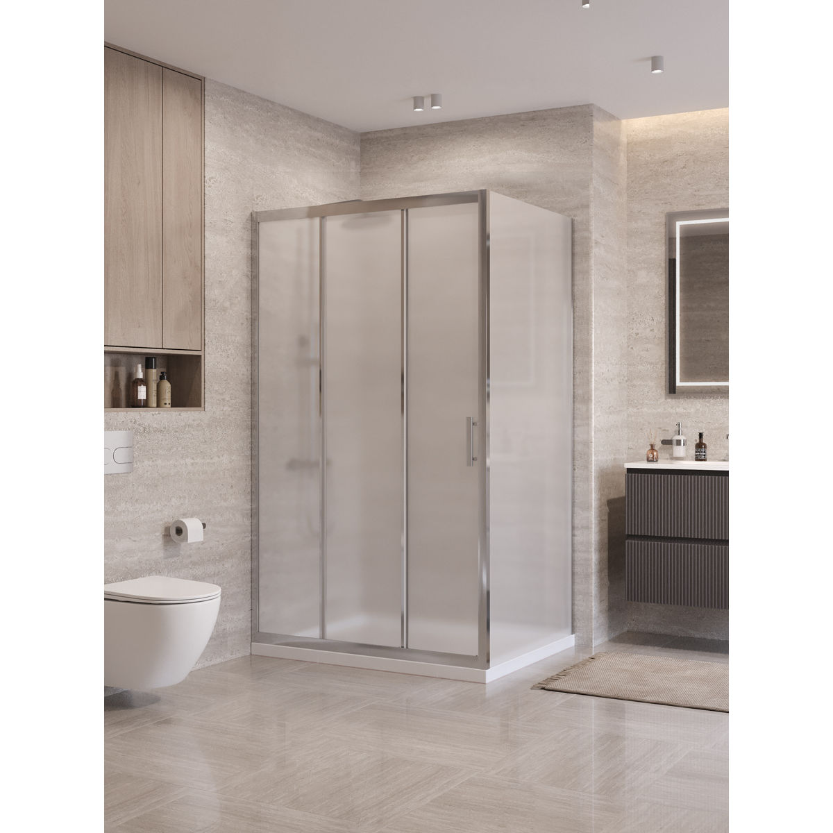 Душевой уголок BelBagno UNO-195-AHF-31-120/90-P-Cr