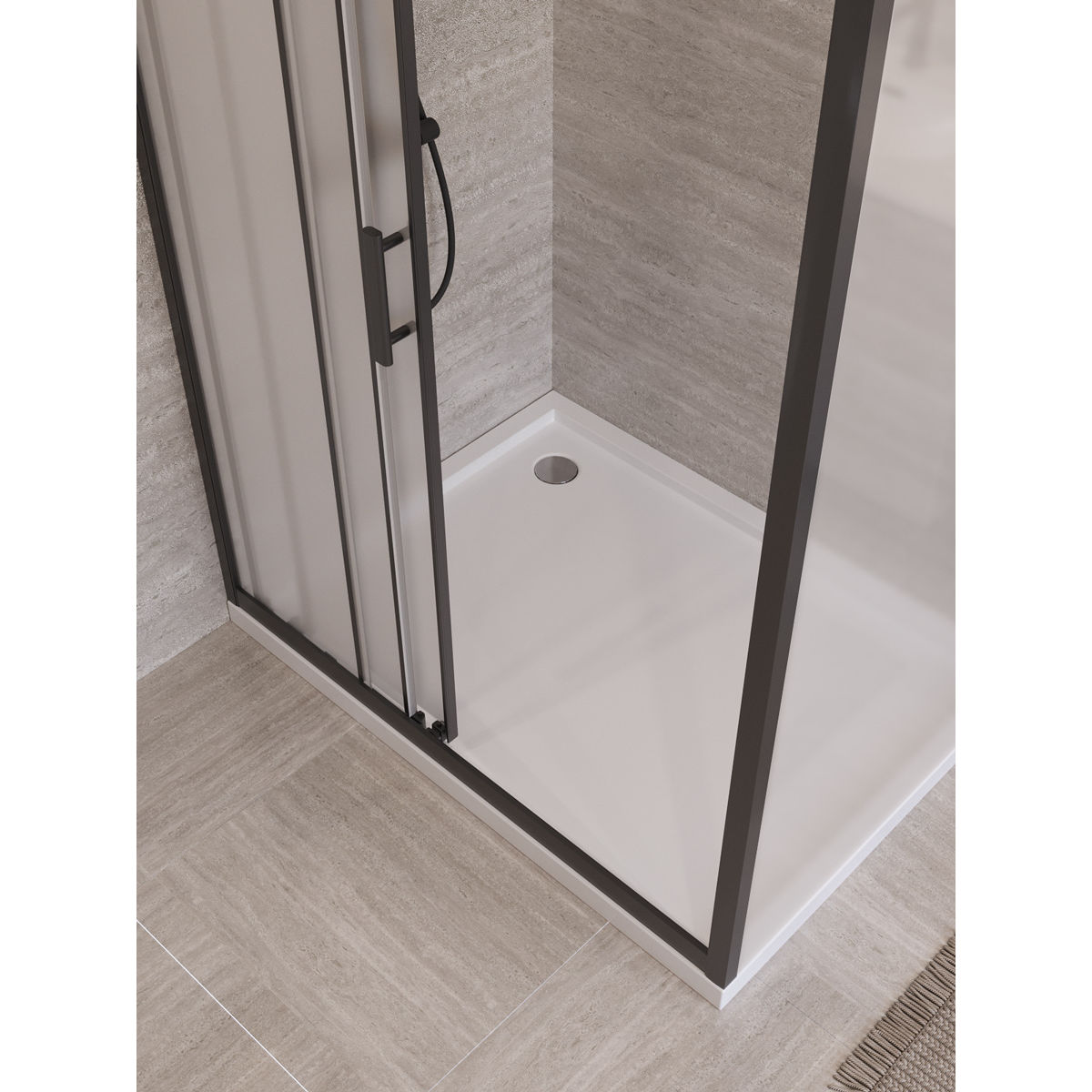 Душевой уголок BelBagno UNO-195-AHF-31-120/90-P-NERO