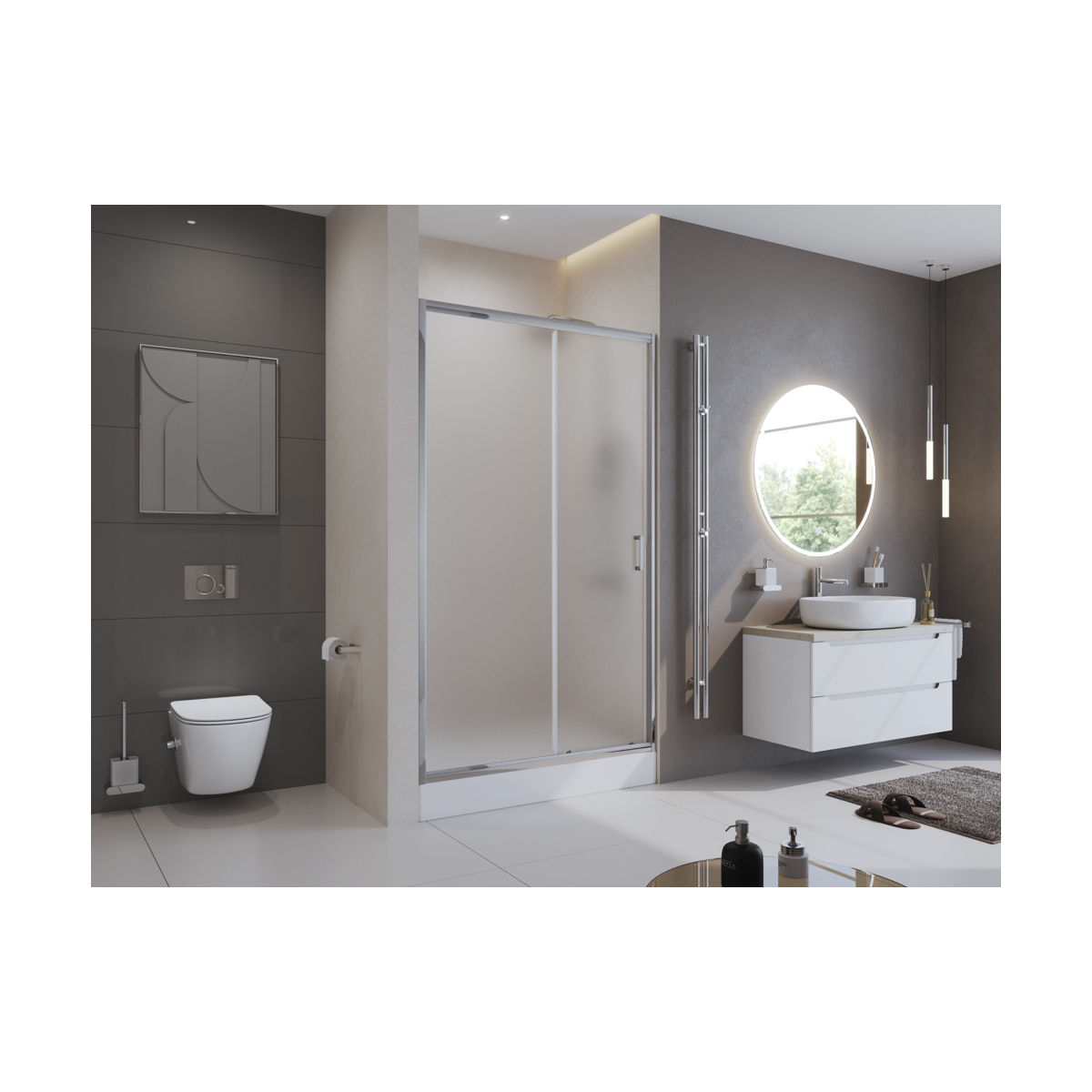 Душевая дверь BelBagno UNO-195-BF-1-120-P-Cr