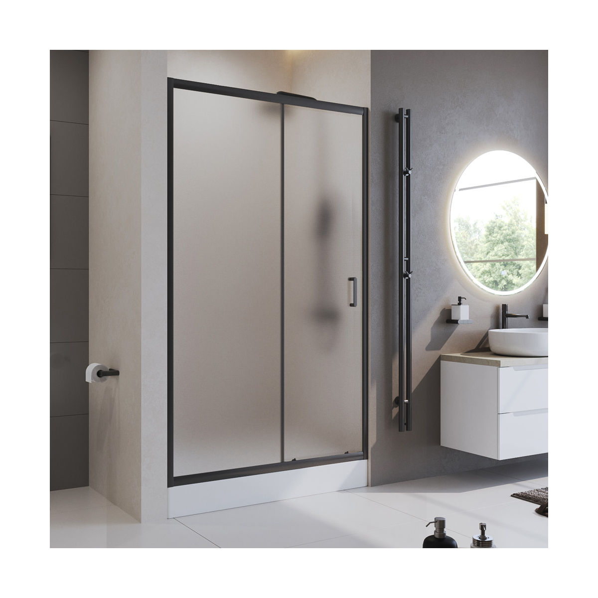 Душевая дверь BelBagno UNO-195-BF-1-120-P-NERO