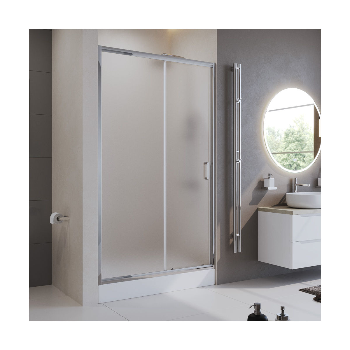 Душевая дверь BelBagno UNO-195-BF-1-130-P-Cr