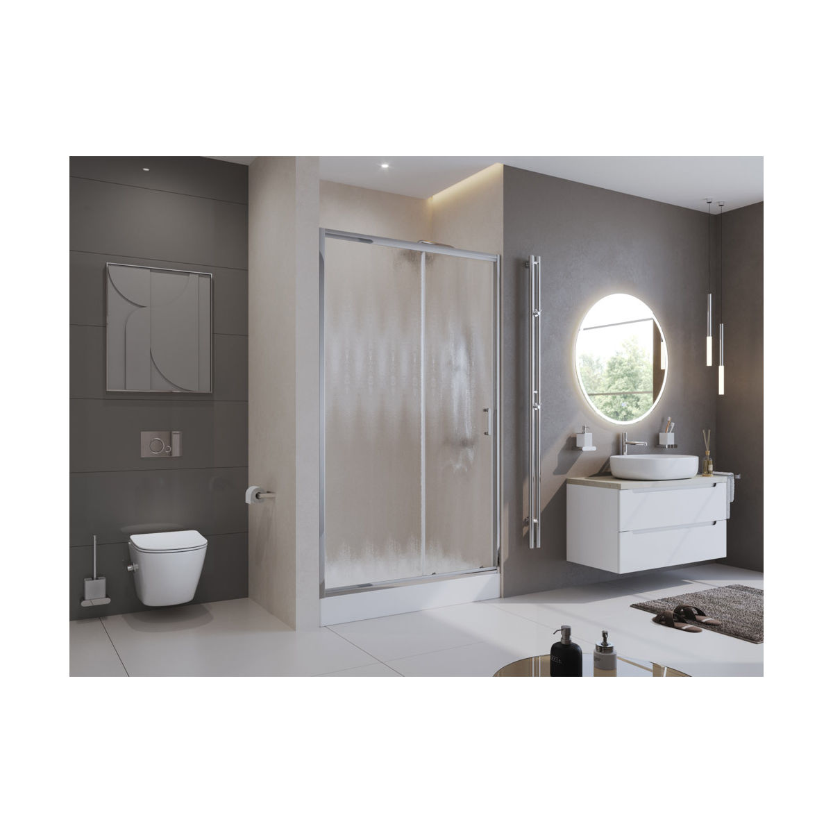 Душевая дверь BelBagno UNO-195-BF-1-140-CH-CR