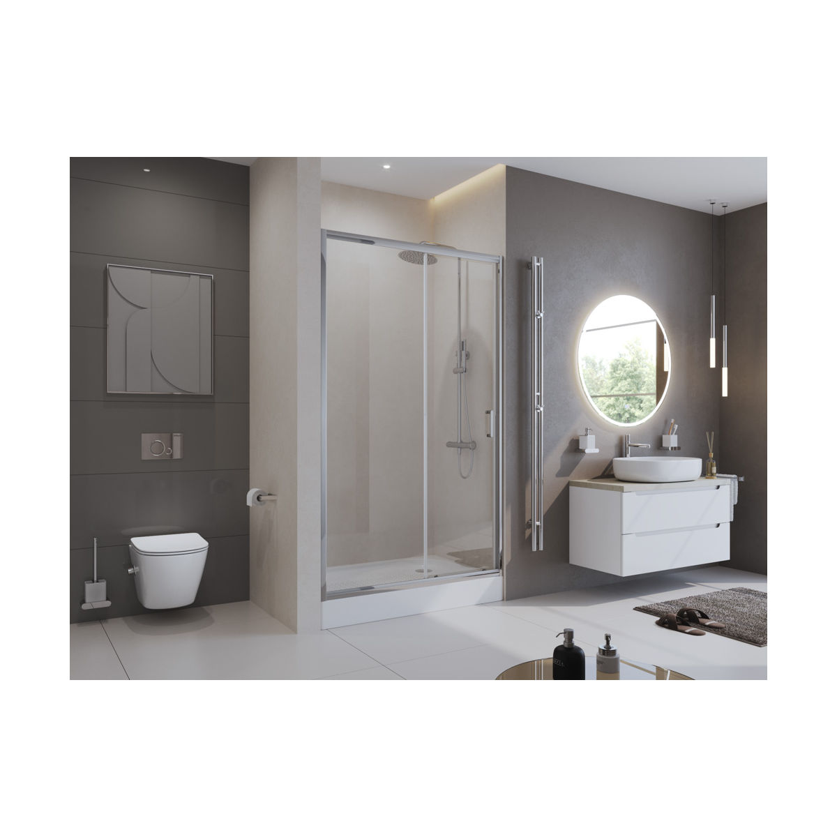 Душевая дверь BelBagno UNO-195-BF-1-150-C-Cr