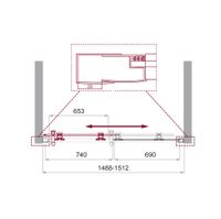 Душевая дверь BelBagno UNO-195-BF-1-150-P-Cr — 6