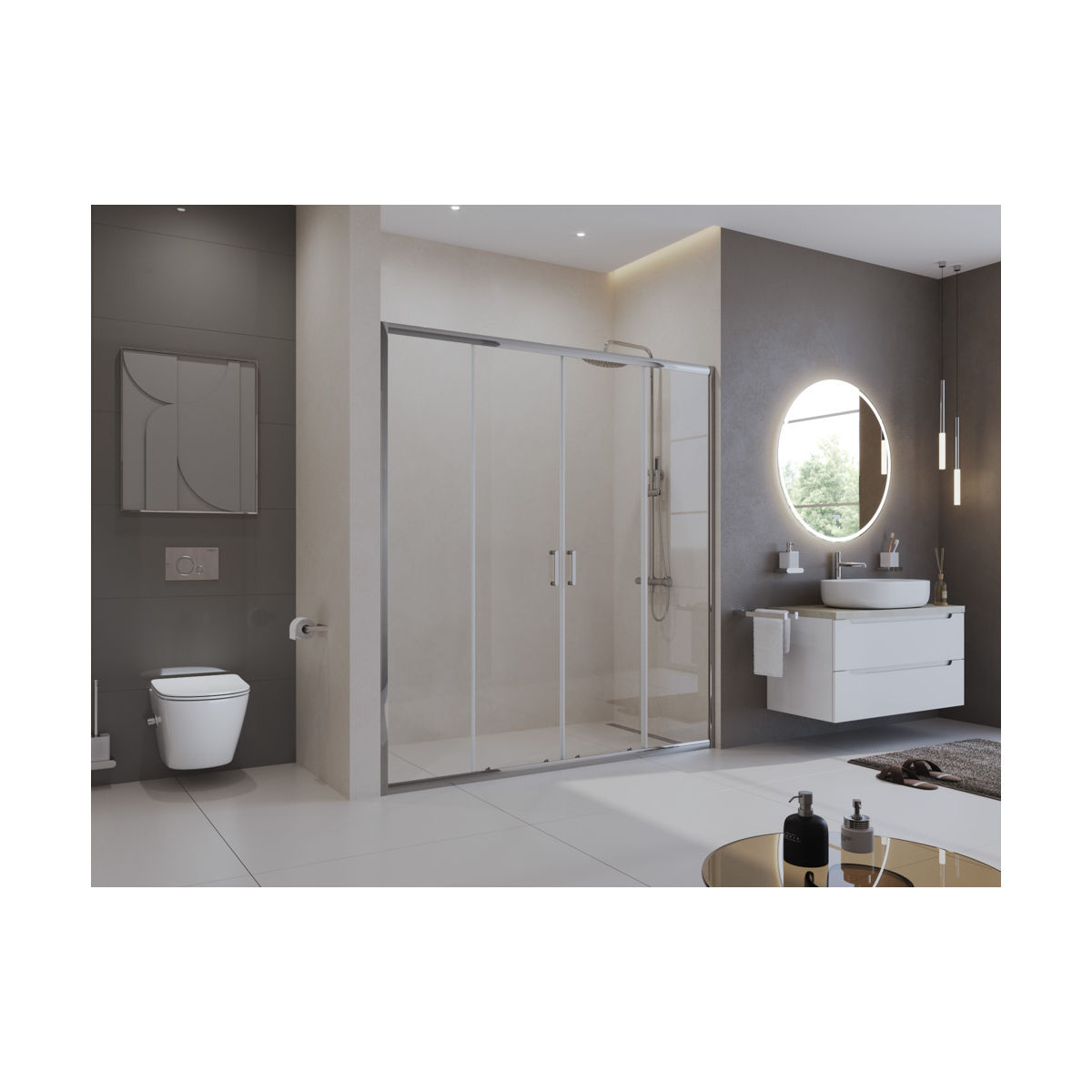 Душевая дверь BelBagno UNO-195-BF-2-180-C-Cr
