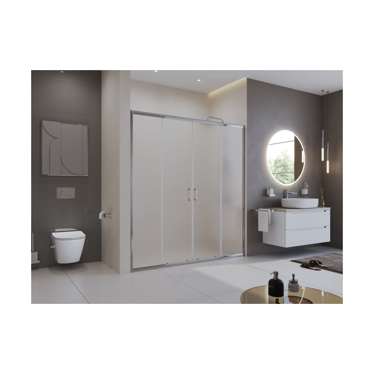 Душевая дверь BelBagno UNO-195-BF-2-180-P-Cr