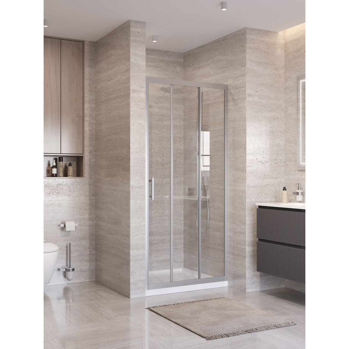 Душевая дверь BelBagno UNO-195-BF-3-100-C-IN