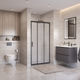 Душевая дверь BelBagno UNO-195-BF-3-100-P-NERO