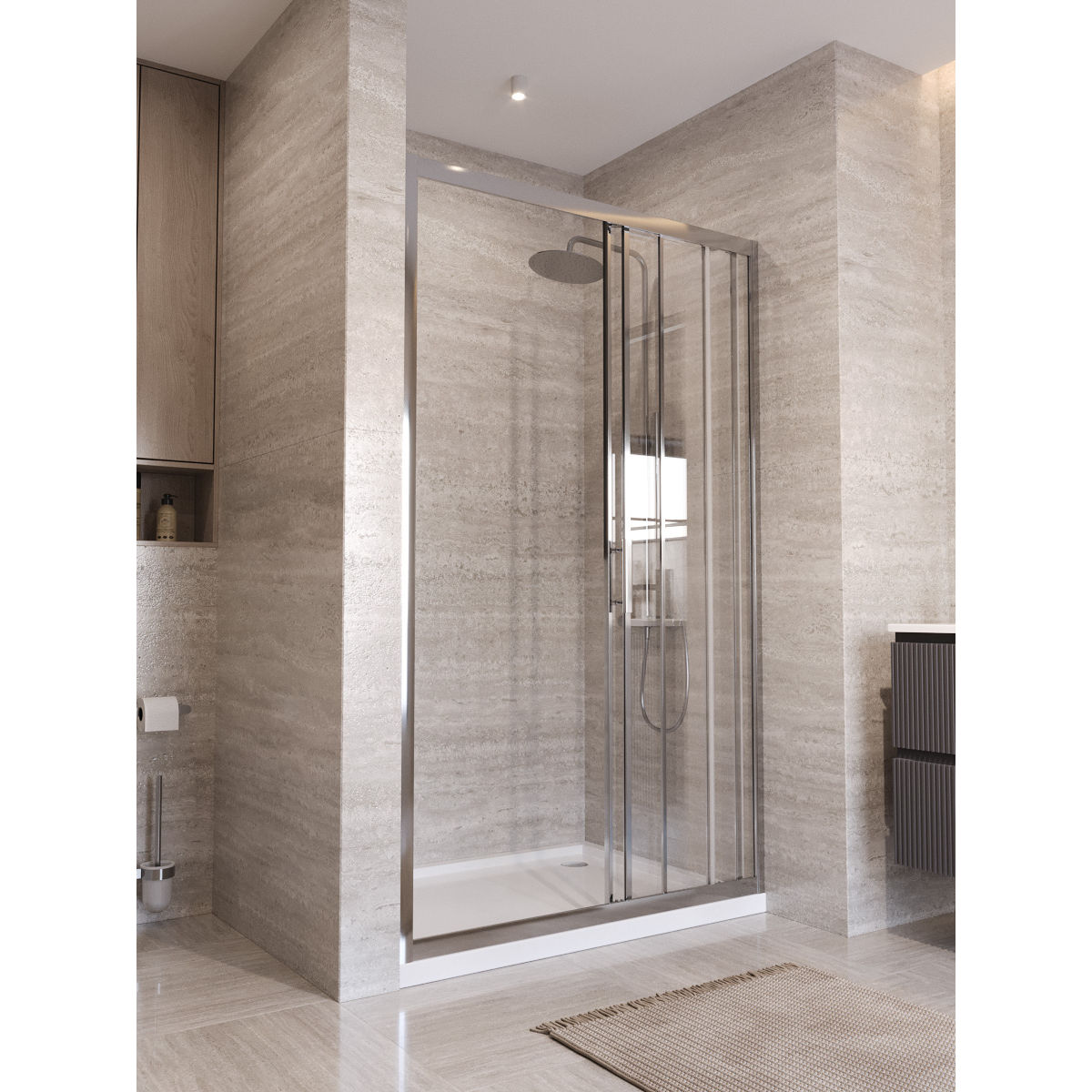 Душевая дверь BelBagno UNO-195-BF-3-110-C-Cr