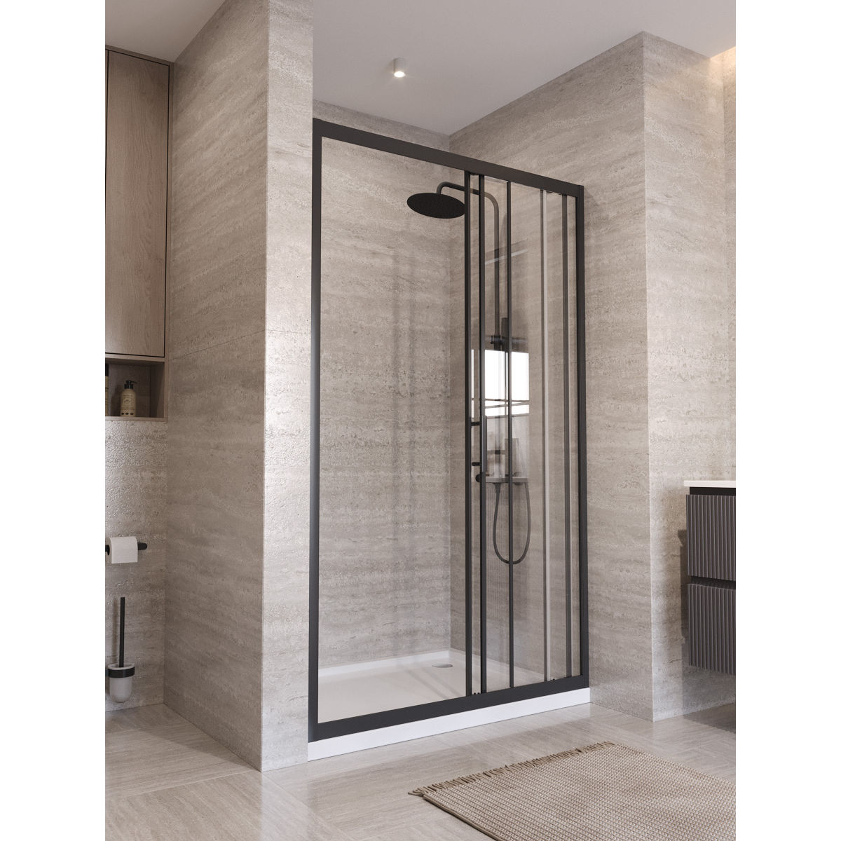 Душевая дверь BelBagno UNO-195-BF-3-120-C-NERO