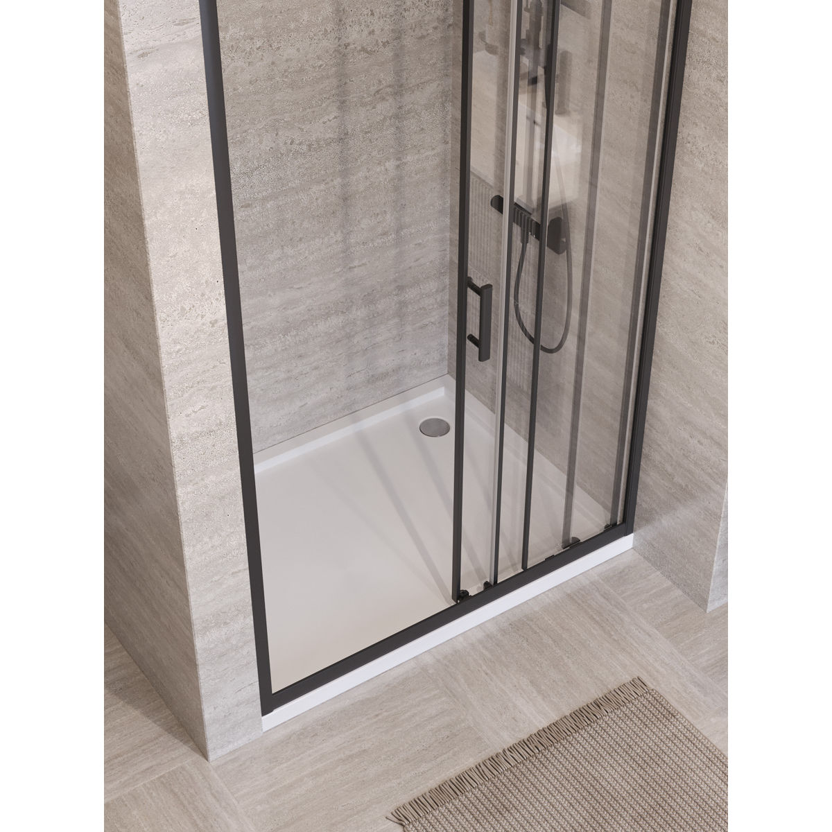 Душевая дверь BelBagno UNO-195-BF-3-120-C-NERO