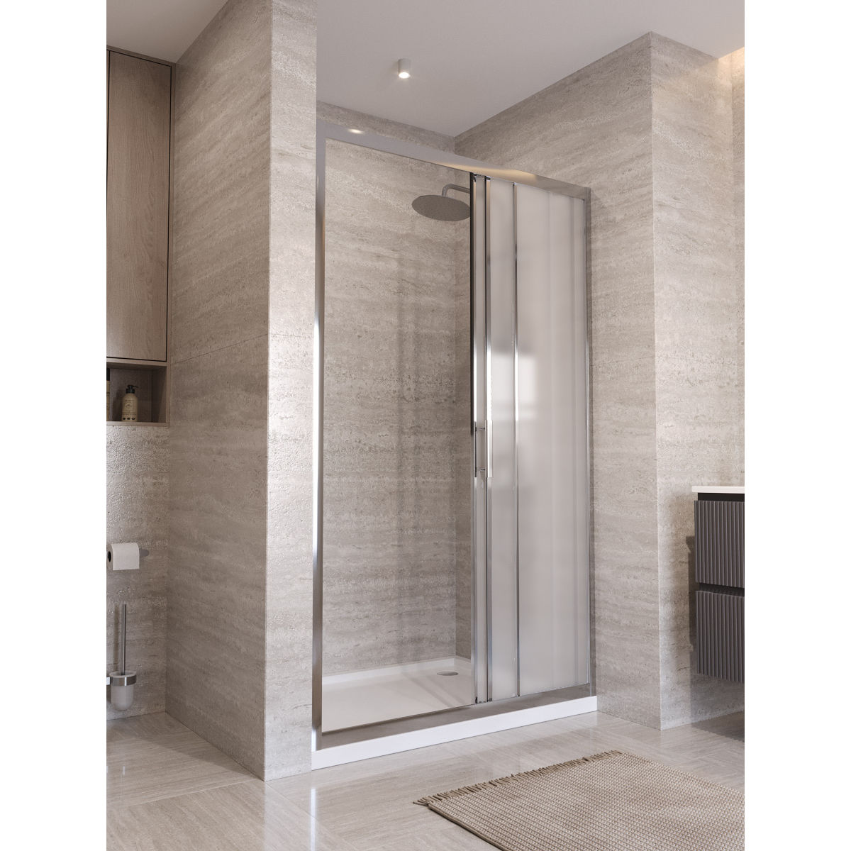 Душевая дверь BelBagno UNO-195-BF-3-120-P-Cr