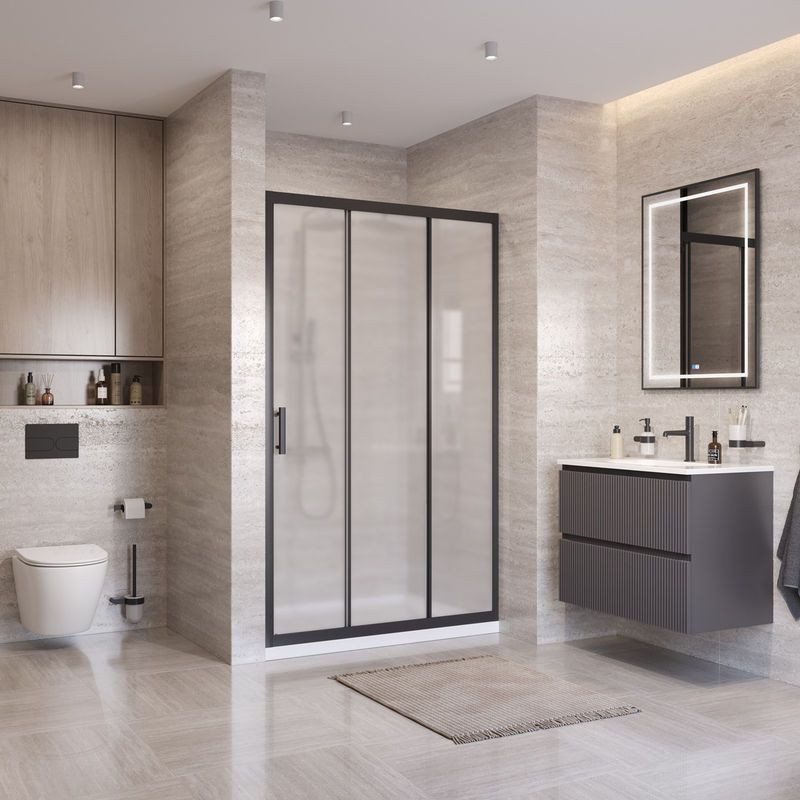 Душевая дверь BelBagno UNO-195-BF-3-120-P-NERO