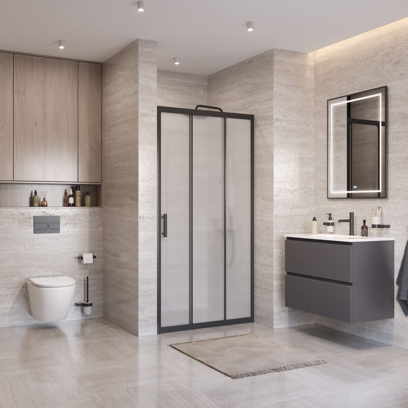 Душевая дверь BelBagno UNO-195-BF-3-90-P-NERO