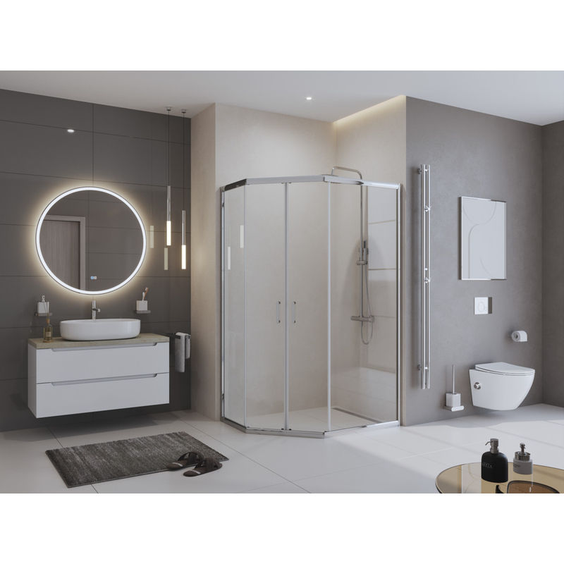 Душевой уголок BelBagno UNO-195-PH-2-100/80-C-Cr